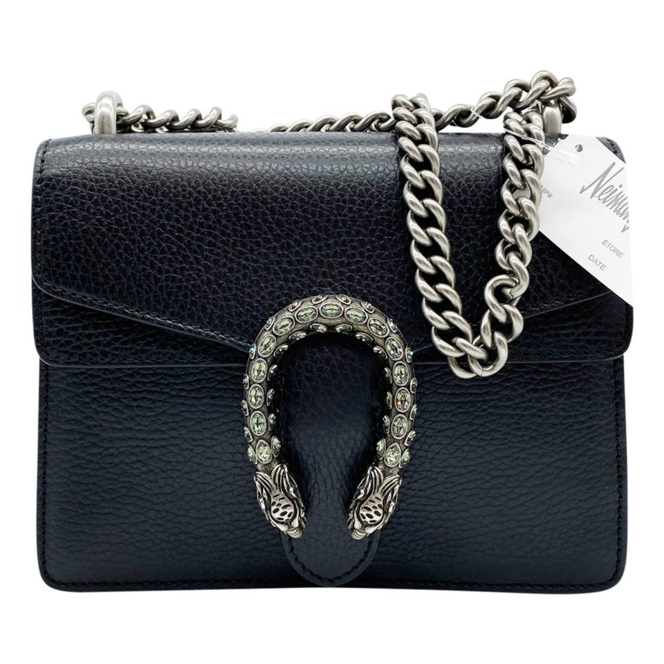 Gucci Women's Dionysus Leather Shoulder Bag Black