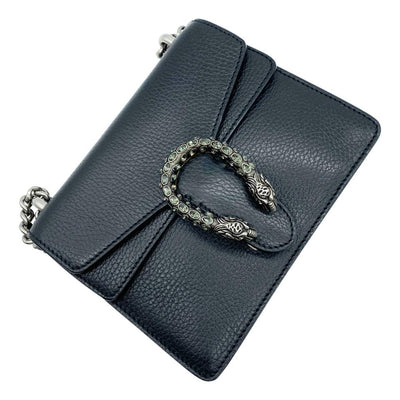 Gucci Mini Dionysus Black Leather Shoulder Bag