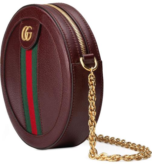 Gucci Mini Ophidia Bordeaux Red Leather Shoulder Bag