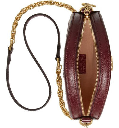 Gucci Mini Ophidia Bordeaux Red Leather Shoulder Bag