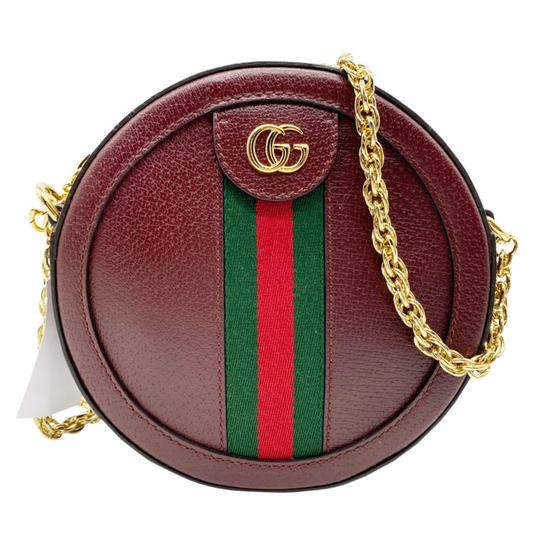 Gucci Mini Ophidia Bordeaux Red Leather Shoulder Bag