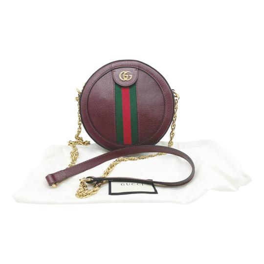 Gucci Mini Ophidia Bordeaux Red Leather Shoulder Bag