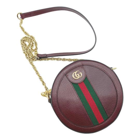 Gucci Mini Ophidia Bordeaux Red Leather Shoulder Bag