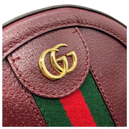 Gucci Mini Ophidia Bordeaux Red Leather Shoulder Bag