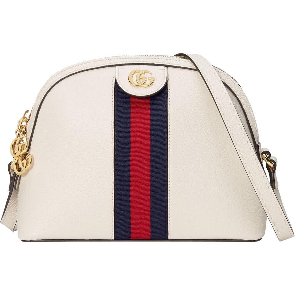 Gucci Ophidia Small White Leather Shoulder Bag