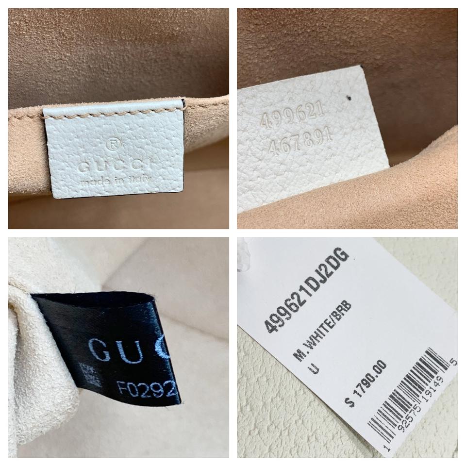 Gucci Ophidia Small White Leather Shoulder Bag