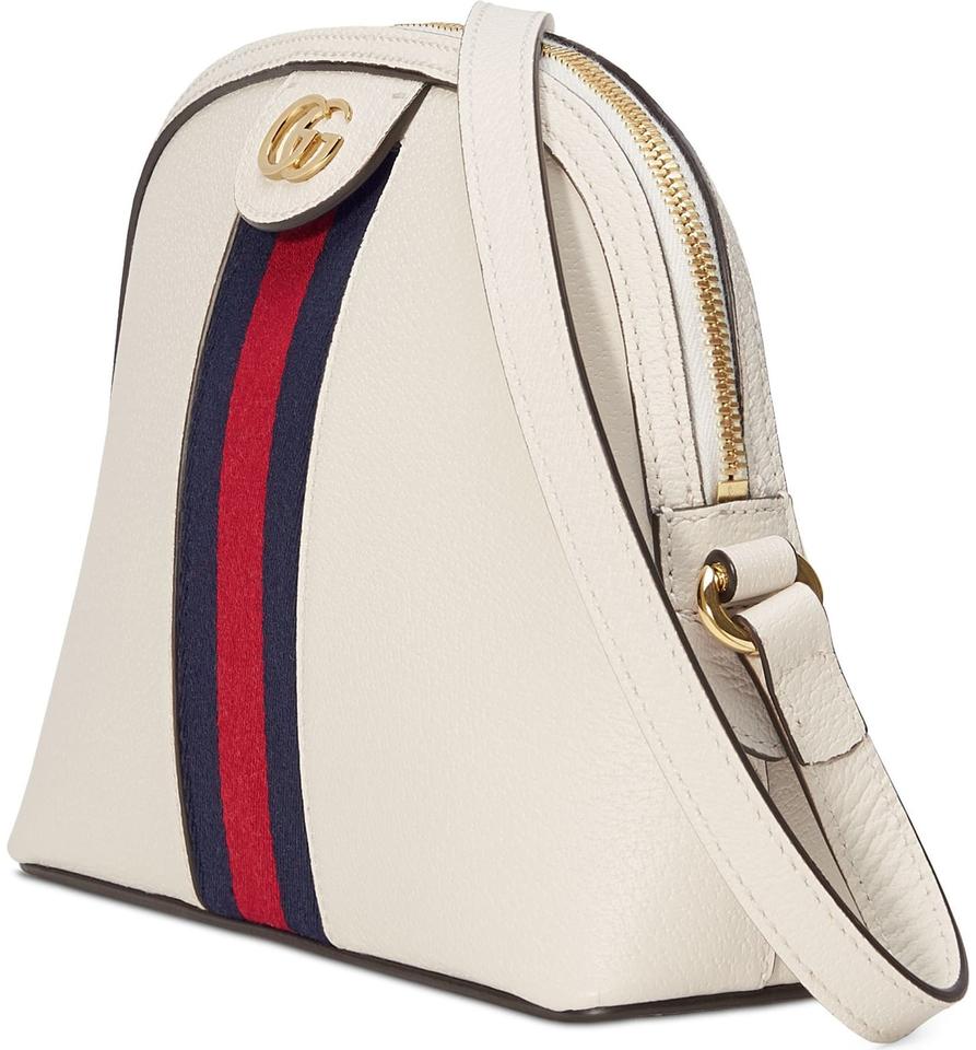 Gucci Ophidia Small White Leather Shoulder Bag