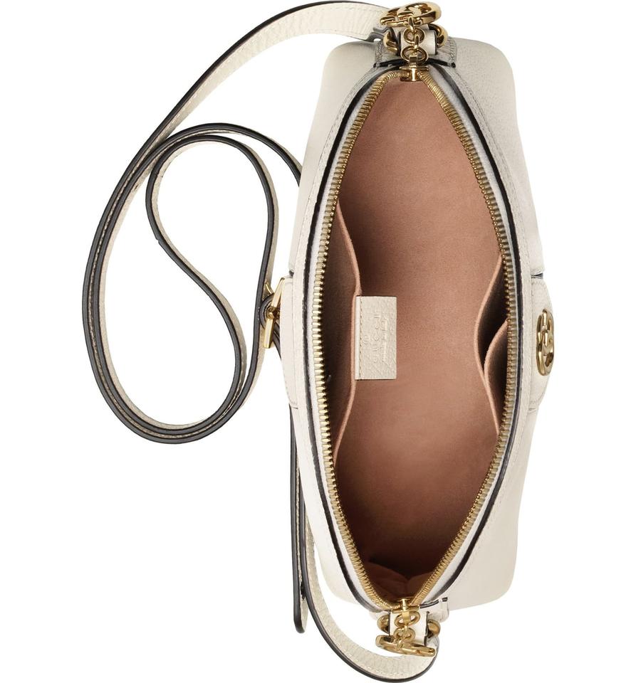 Gucci Ophidia Small White Leather Shoulder Bag
