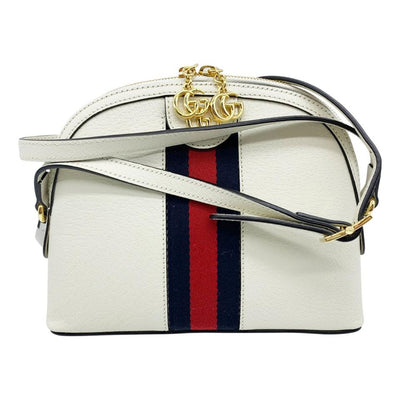 Gucci Ophidia Small White Leather Shoulder Bag
