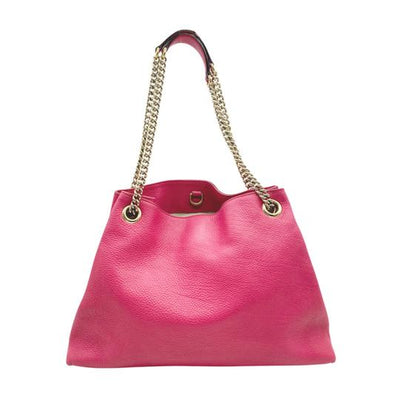Gucci Shoulder Bag Soho Medium Bright Pink Leather Tote