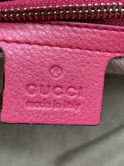 Gucci Shoulder Bag Soho Medium Bright Pink Leather Tote