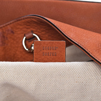 Gucci Shoulder Bag Soho Nubuck Chain Old Whiskey Orange Leather Tote