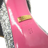 Gucci Silver Sylvie Crystal-embellished Glittered Leather In Pumps Size 39