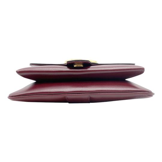 Gucci Small Convertible Arli Gg Bordeaux Burgundy Red Leather Shoulder Bag