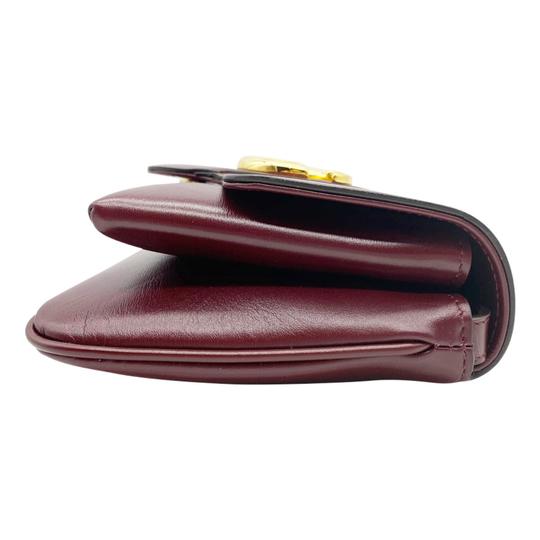 Gucci Small Convertible Arli Gg Bordeaux Burgundy Red Leather Shoulder Bag