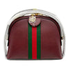 Gucci Ophidia Calfskin Gg Web Small Burgundy Red Leather Shoulder Bag