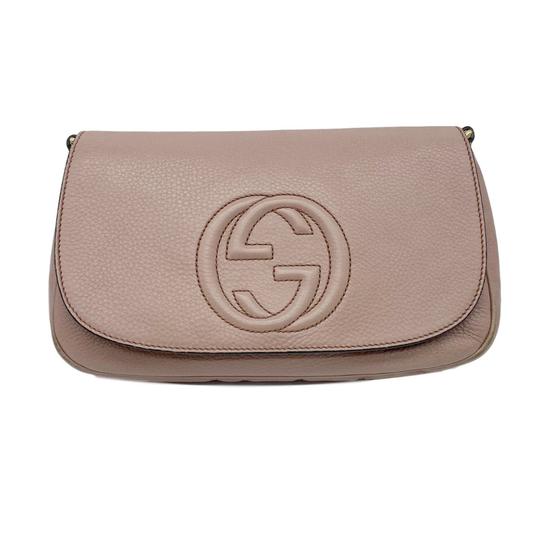 Gucci Soho Chain Medium Beige Leather Cross Body Bag