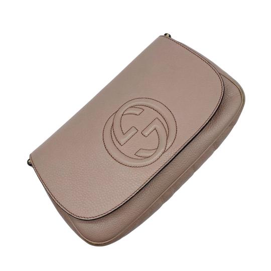 Gucci Soho Chain Medium Beige Leather Cross Body Bag