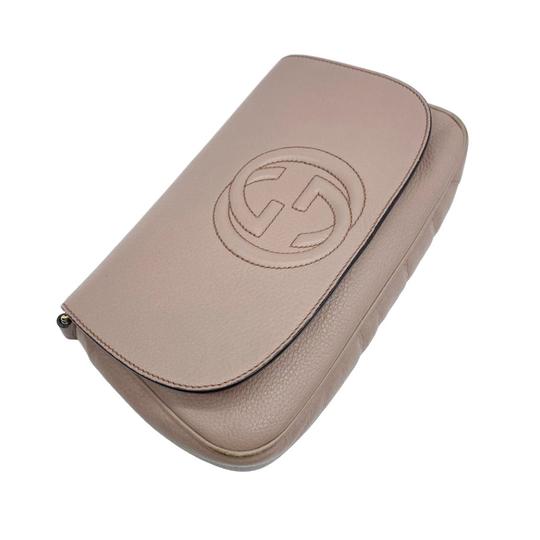 Gucci Soho Chain Medium Beige Leather Cross Body Bag