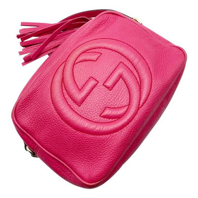Gucci Soho Disco Bright Pink Leather Cross Body Bag