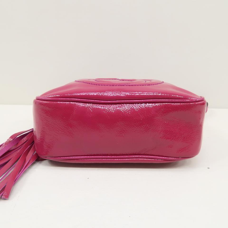 Gucci Soho Disco Fuchsia Vernis Cross Body Bag