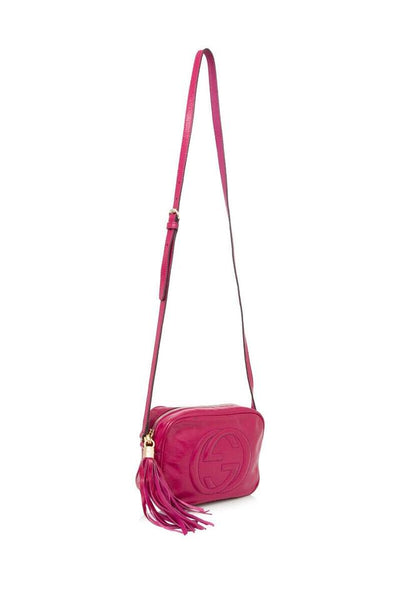 Gucci Soho Disco Patent Tassel Pink Leather Cross Body Bag