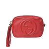 Gucci Soho Disco Pebbled Calfskin Small Tabasco Red Leather Cross Body Bag