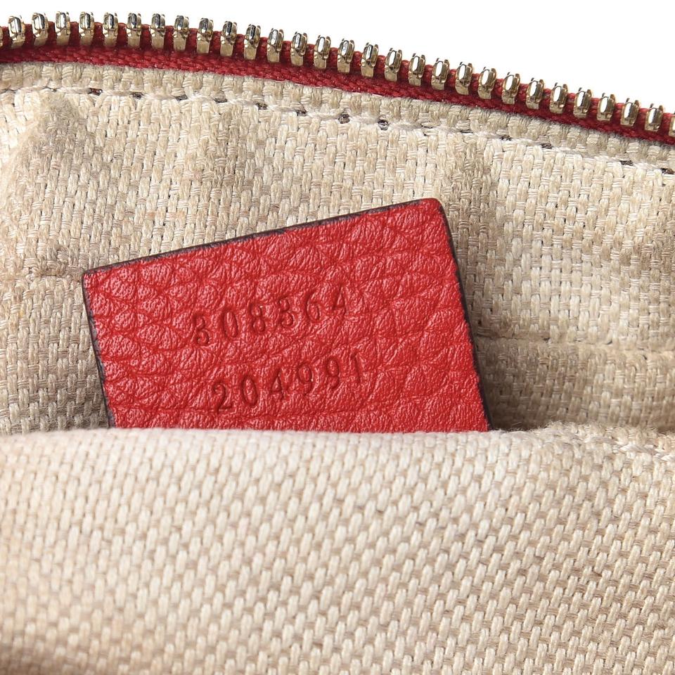 Gucci Soho Disco Pebbled Calfskin Small Tabasco Red Leather Cross Body Bag