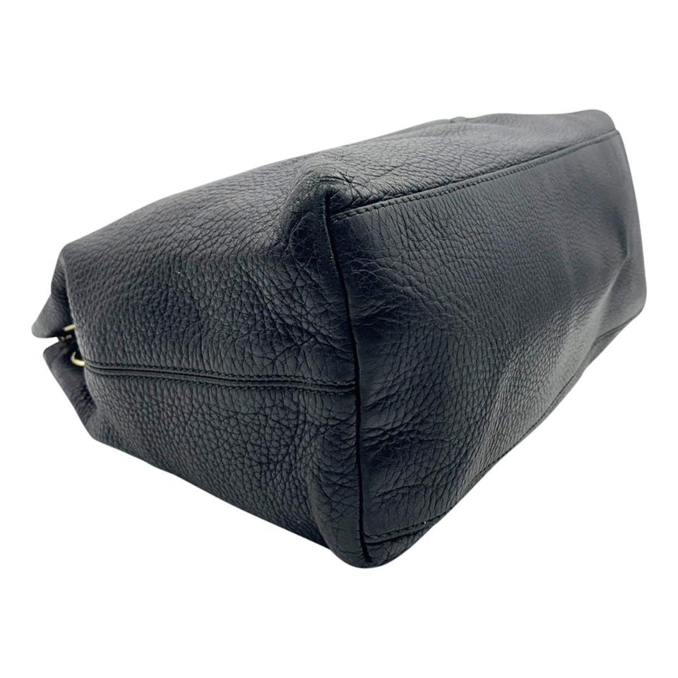 Gucci Soho Pebbled Calfskin Medium Chain Black Leather Shoulder Bag