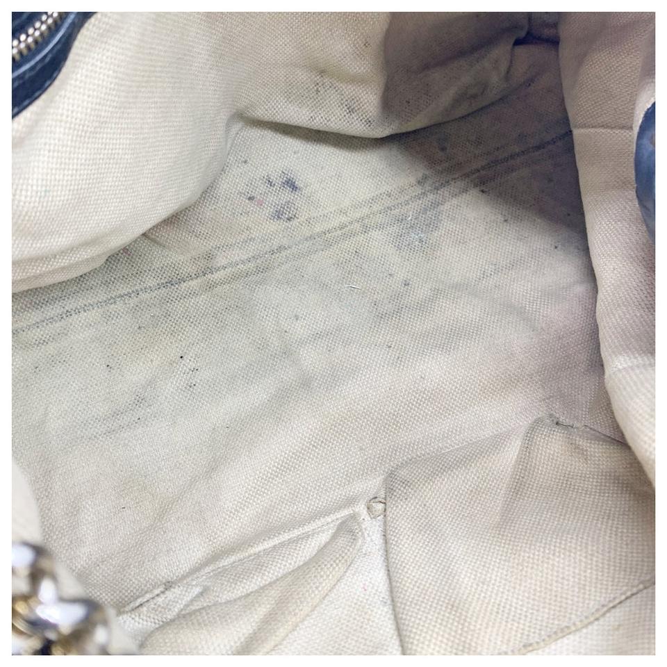 Gucci Soho Pebbled Calfskin Medium Chain Black Leather Shoulder Bag