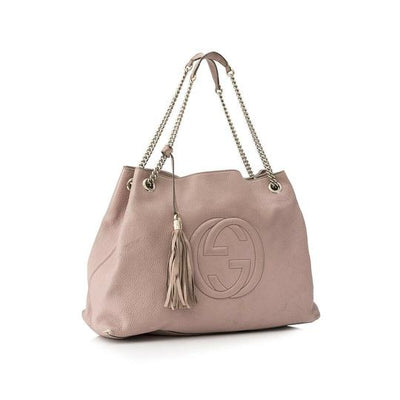 Gucci Soho Medium Chain Light Pink Leather Shoulder Bag