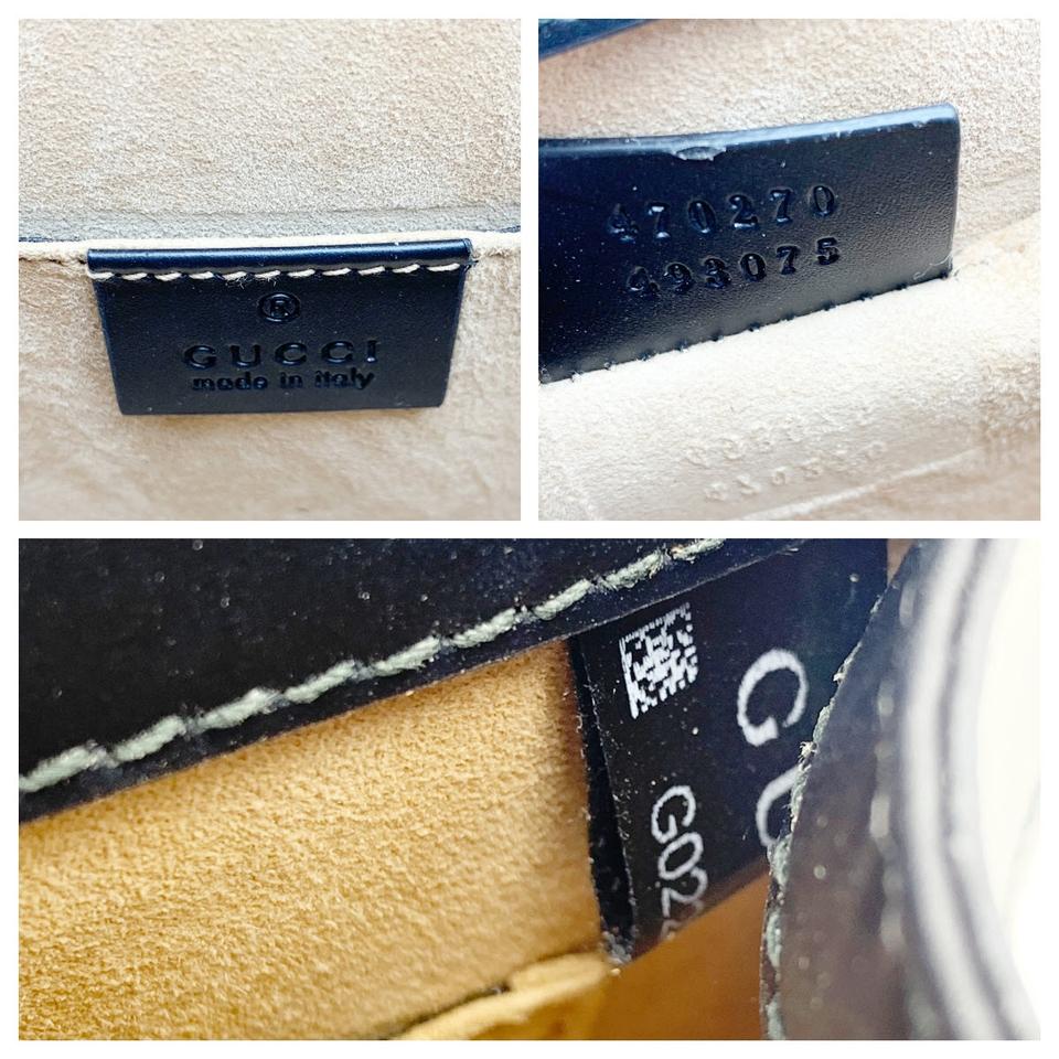 Gucci Sylvie Mini Leather-trimmed Calf Hair Leopard Black Cross Body Bag