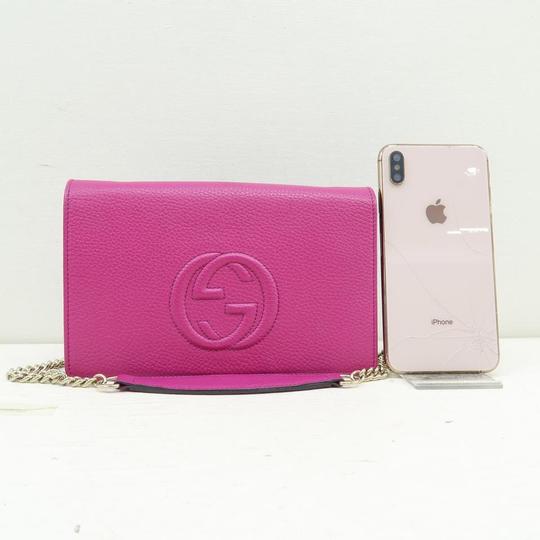 Gucci Wallet on Chain Soho Deeppink Calfskin Shoulder Bag