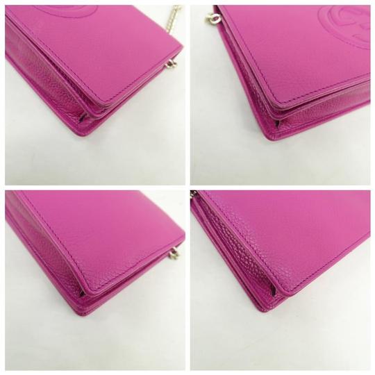 Gucci Wallet on Chain Soho Deeppink Calfskin Shoulder Bag