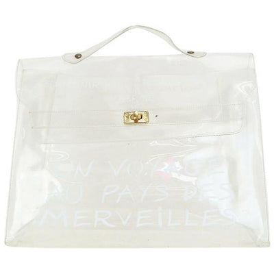 Hermès Kelly L Souvenir De L'exposition Clear Vinyl Beach Bag