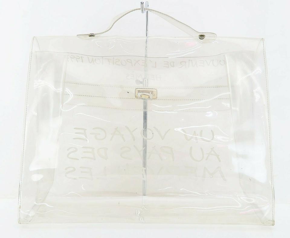Hermès Kelly L Souvenir De L'exposition Clear Vinyl Beach Bag