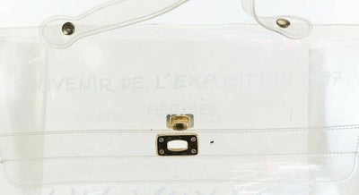 Hermès Kelly L Souvenir De L'exposition Clear Vinyl Beach Bag