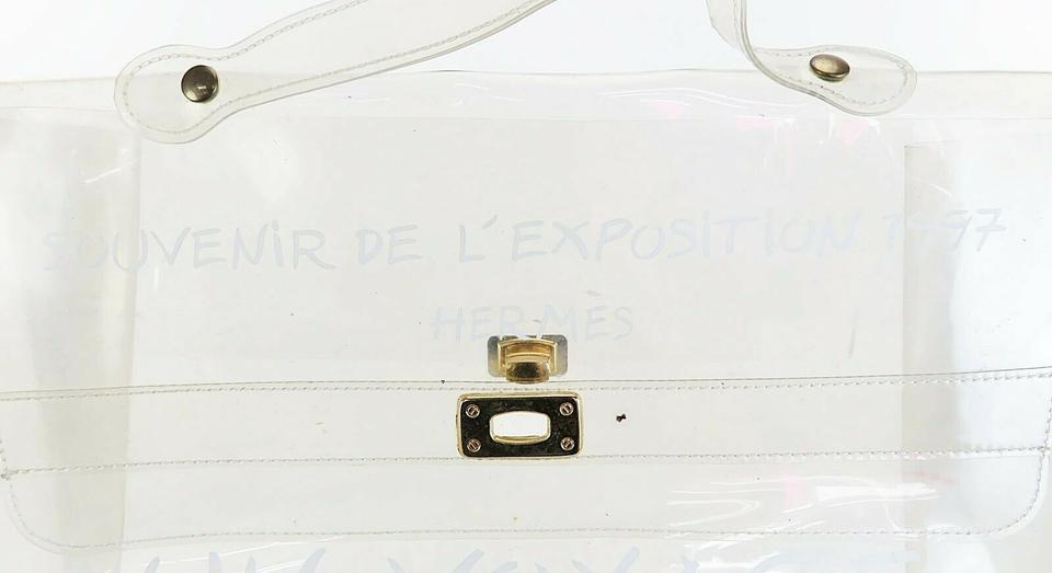 Hermès Kelly L Souvenir De L'exposition Clear Vinyl Beach Bag