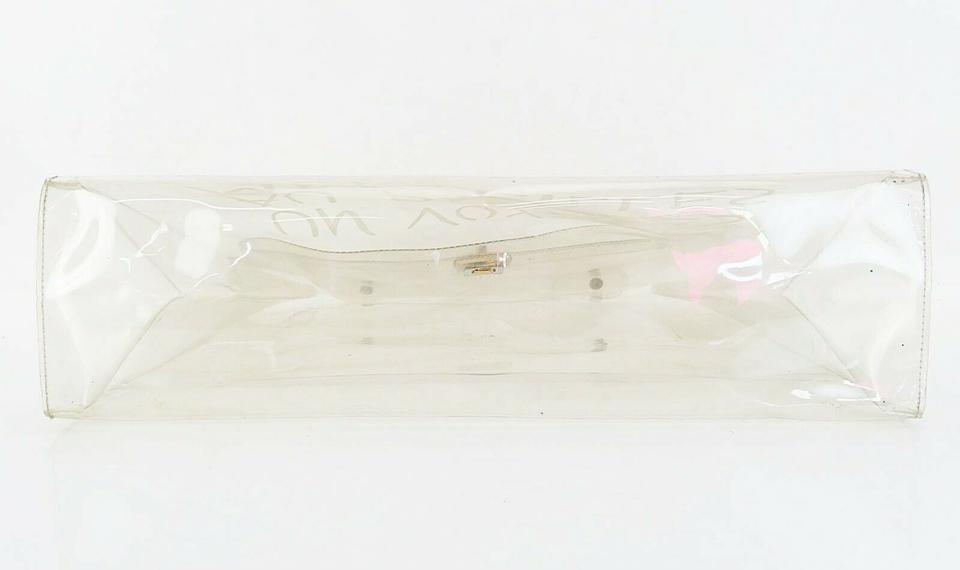 Hermès Kelly L Souvenir De L'exposition Clear Vinyl Beach Bag