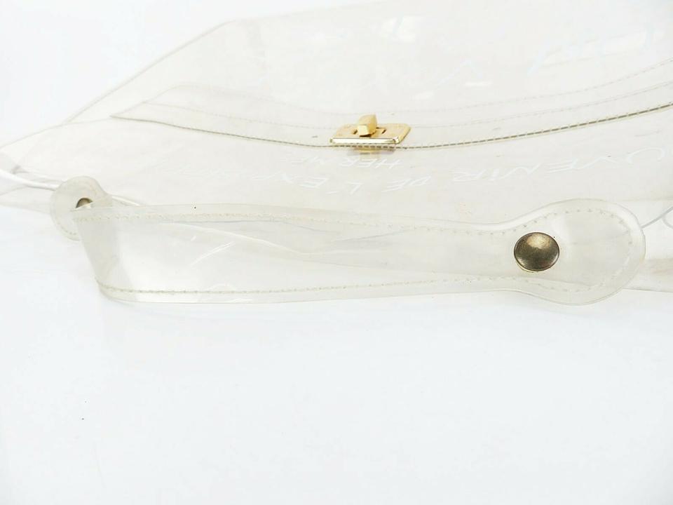 Hermès Kelly L Souvenir De L'exposition Clear Vinyl Beach Bag