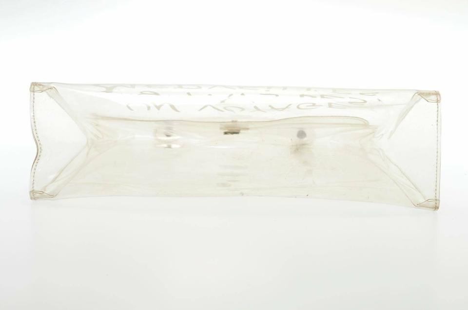 Hermes Kelly L Vinyl Hand Beach Souvenir De L'exposition 1997 White Pvc Satchel