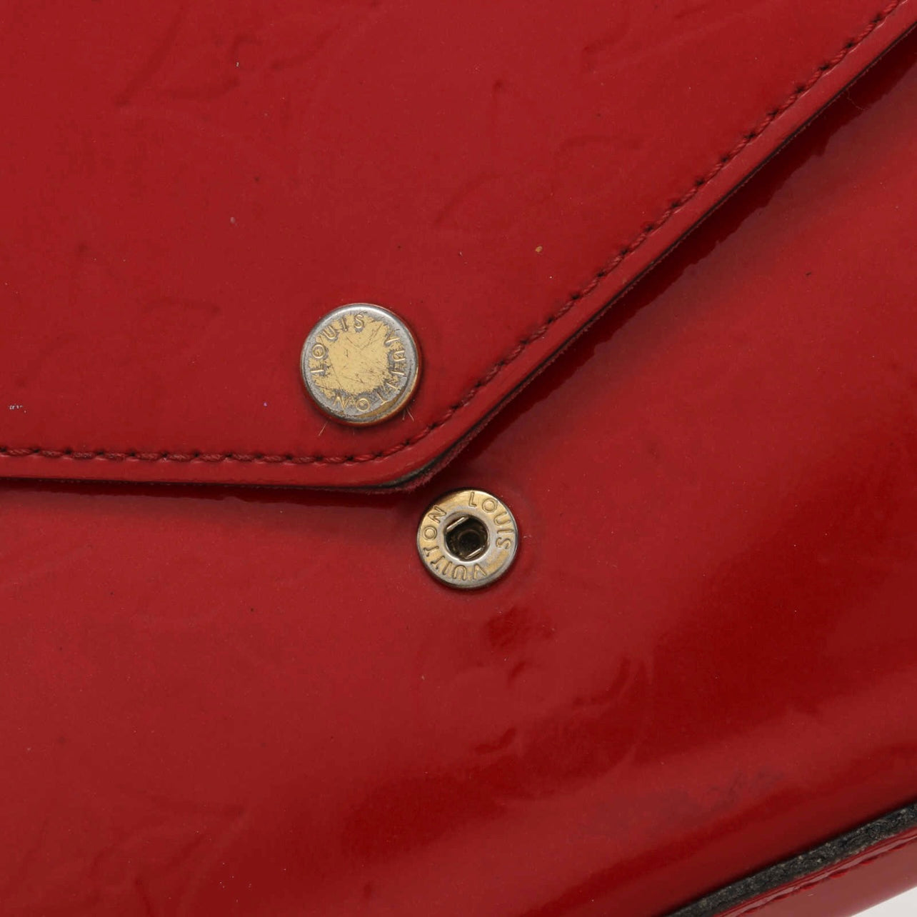 Louis Vuitton Vernis Red Long Zip Around Patent Leather Envelope