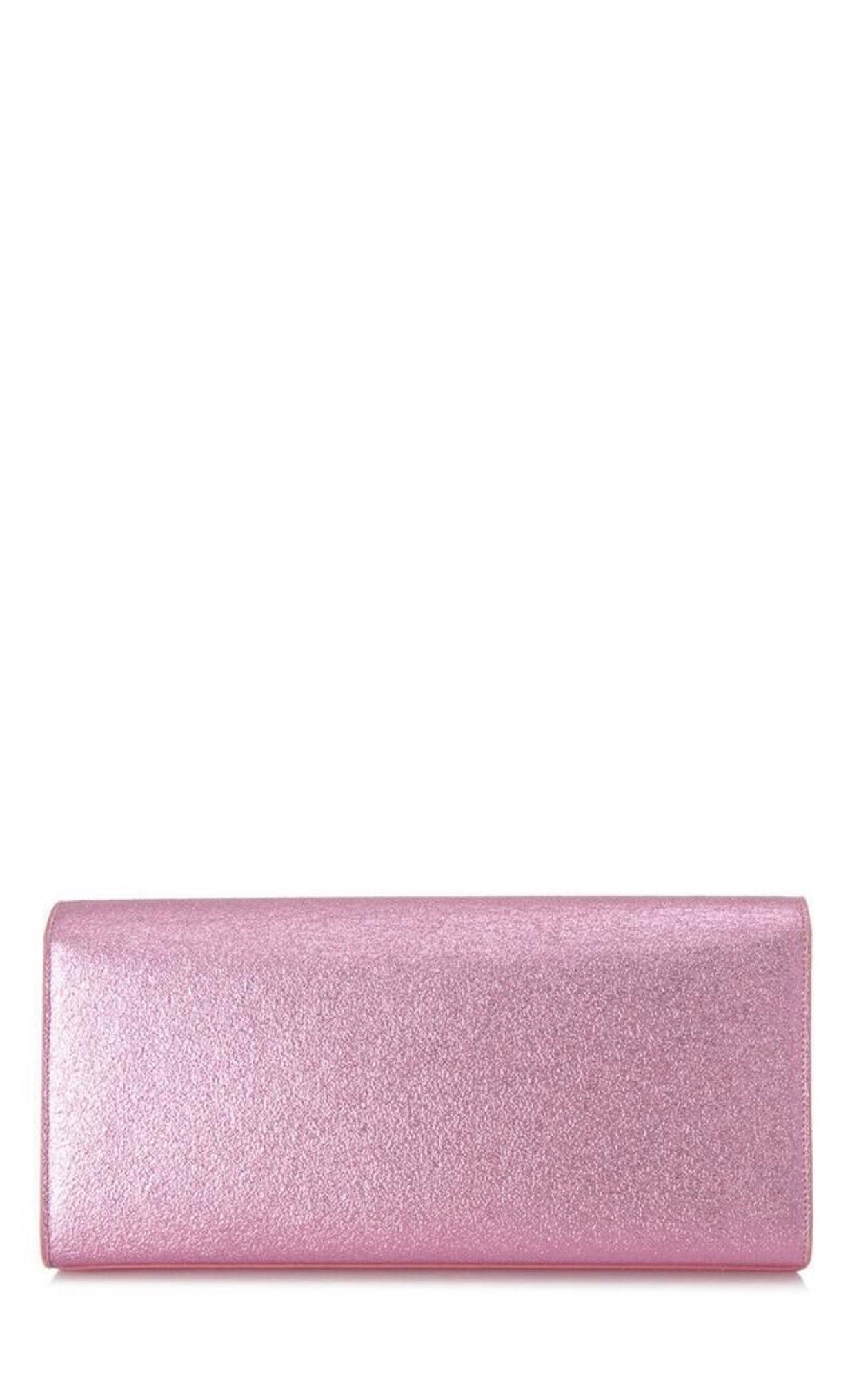 Saint Laurent Monogram Kate Cassandre Pink Leather Clutch