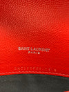Saint Laurent Chain Wallet Monogram Small Red Leather Cross Body Bag