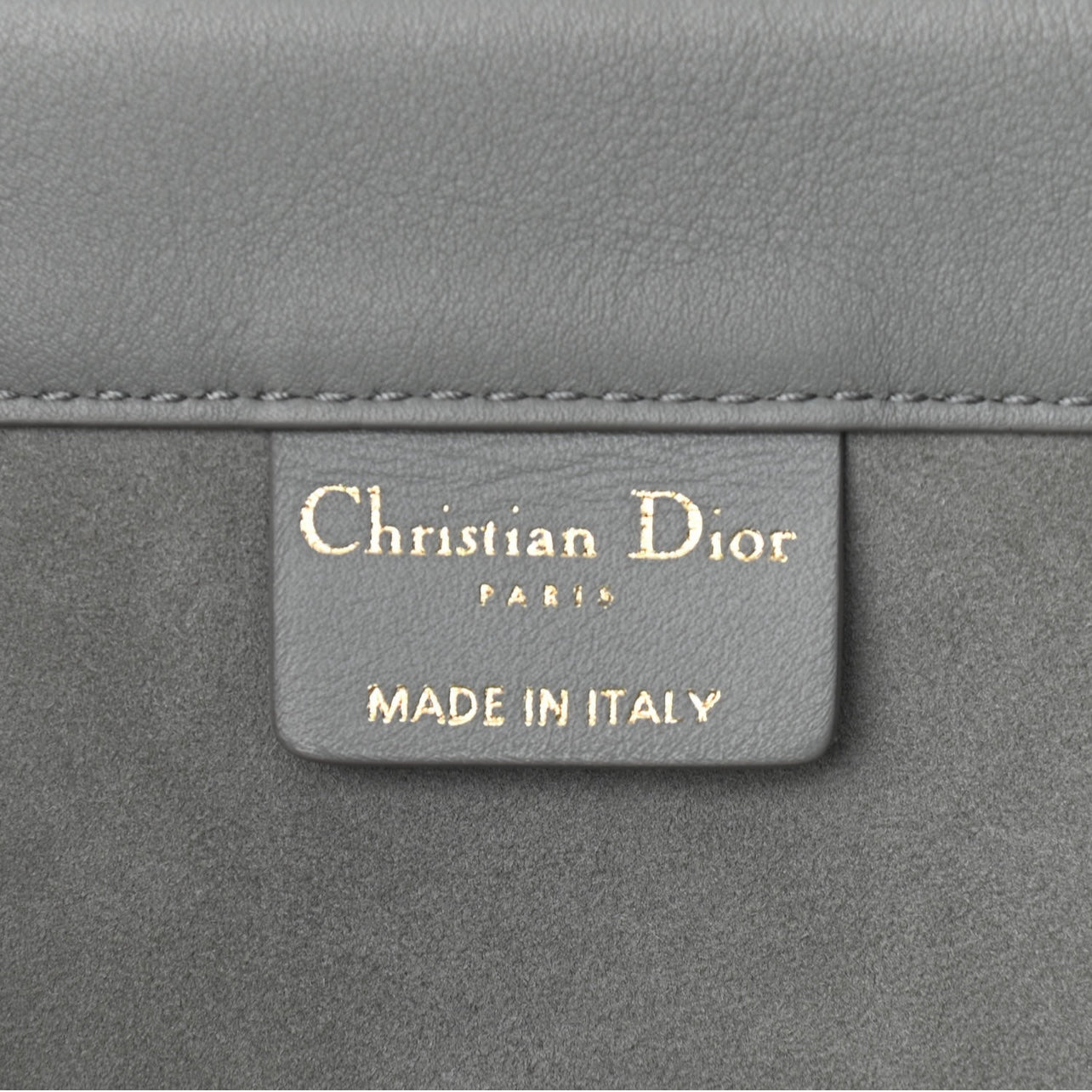 Christian Dior Calfskin Embossed Medium Book Tote Grey