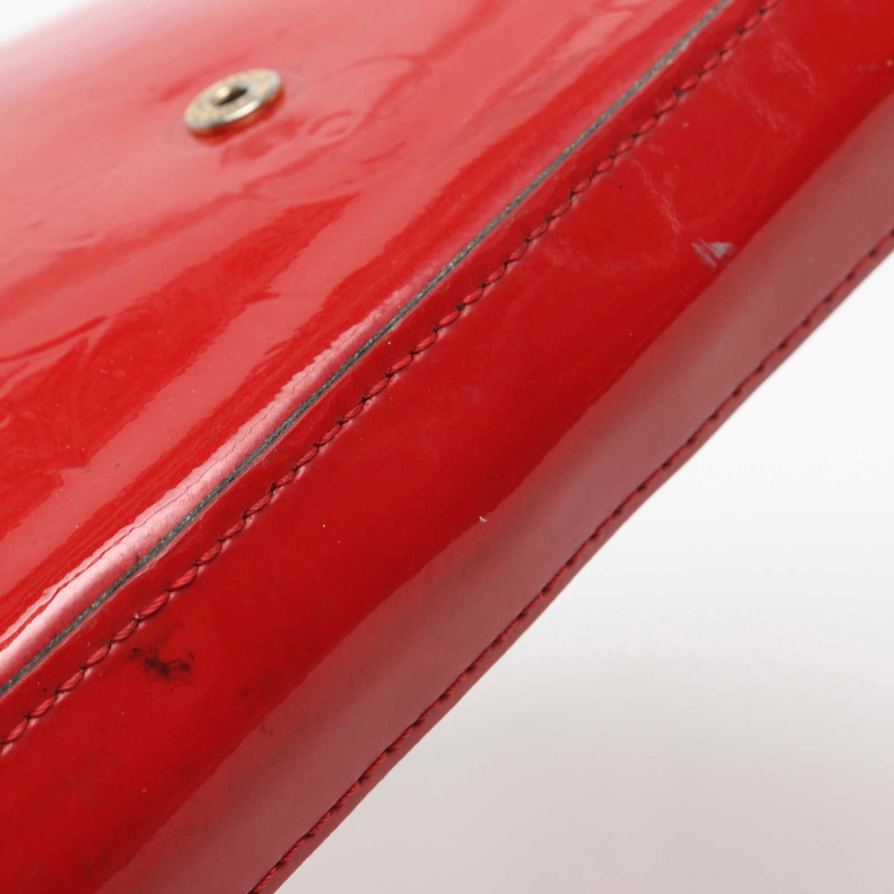 Louis Vuitton Vernis Felicie Pochette Chain Wallet Cherry