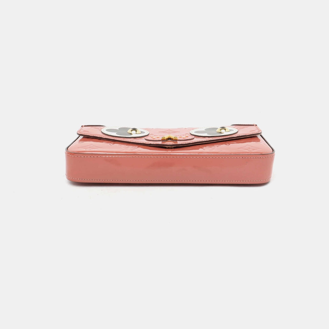 Louis Vuitton Vernis Valentine Dog Pochette Felicie Chain Wallet Pink