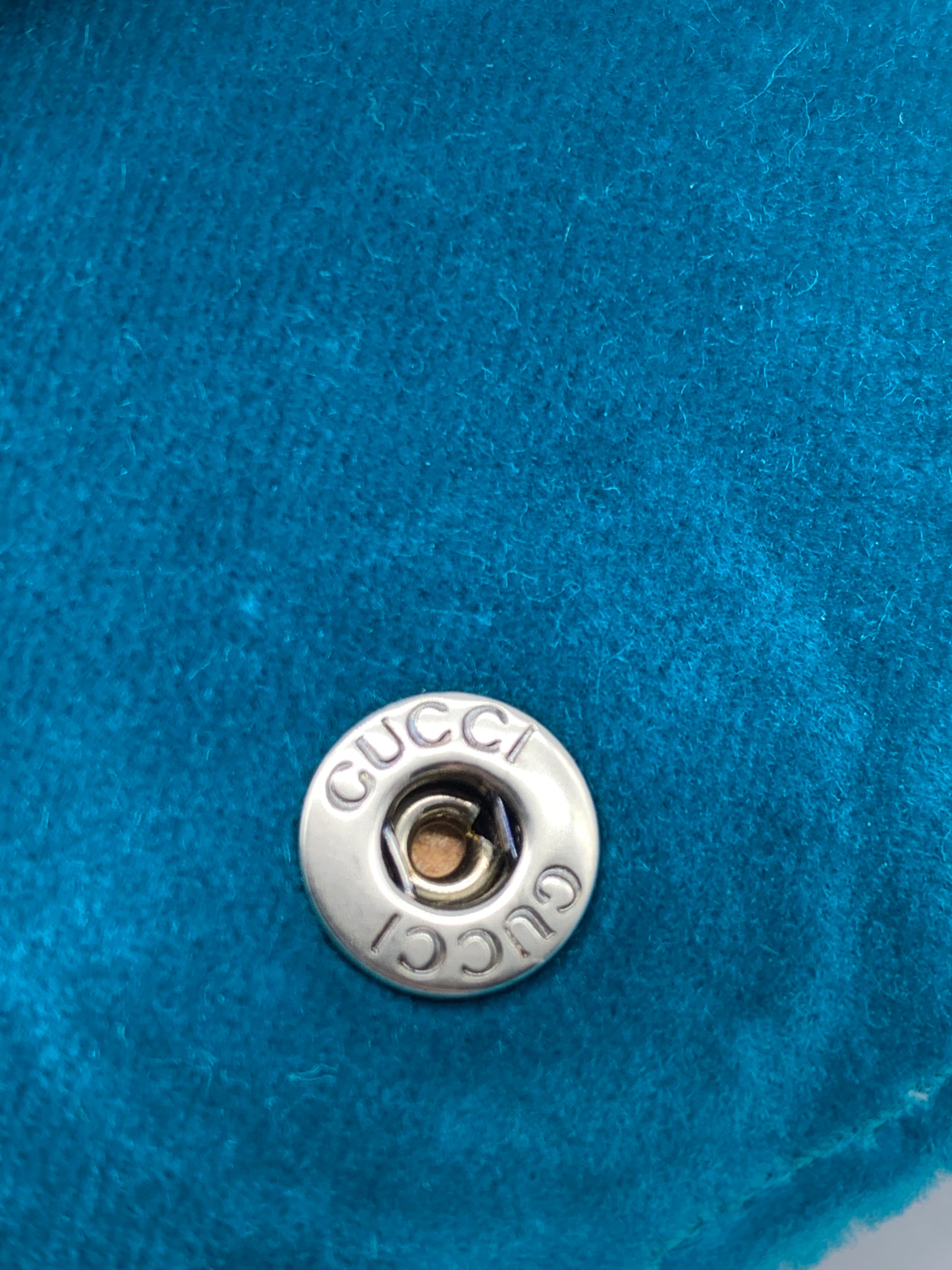 Gucci Chain Wallet Dionysus Velvet Mini Blue Cross Body Bag