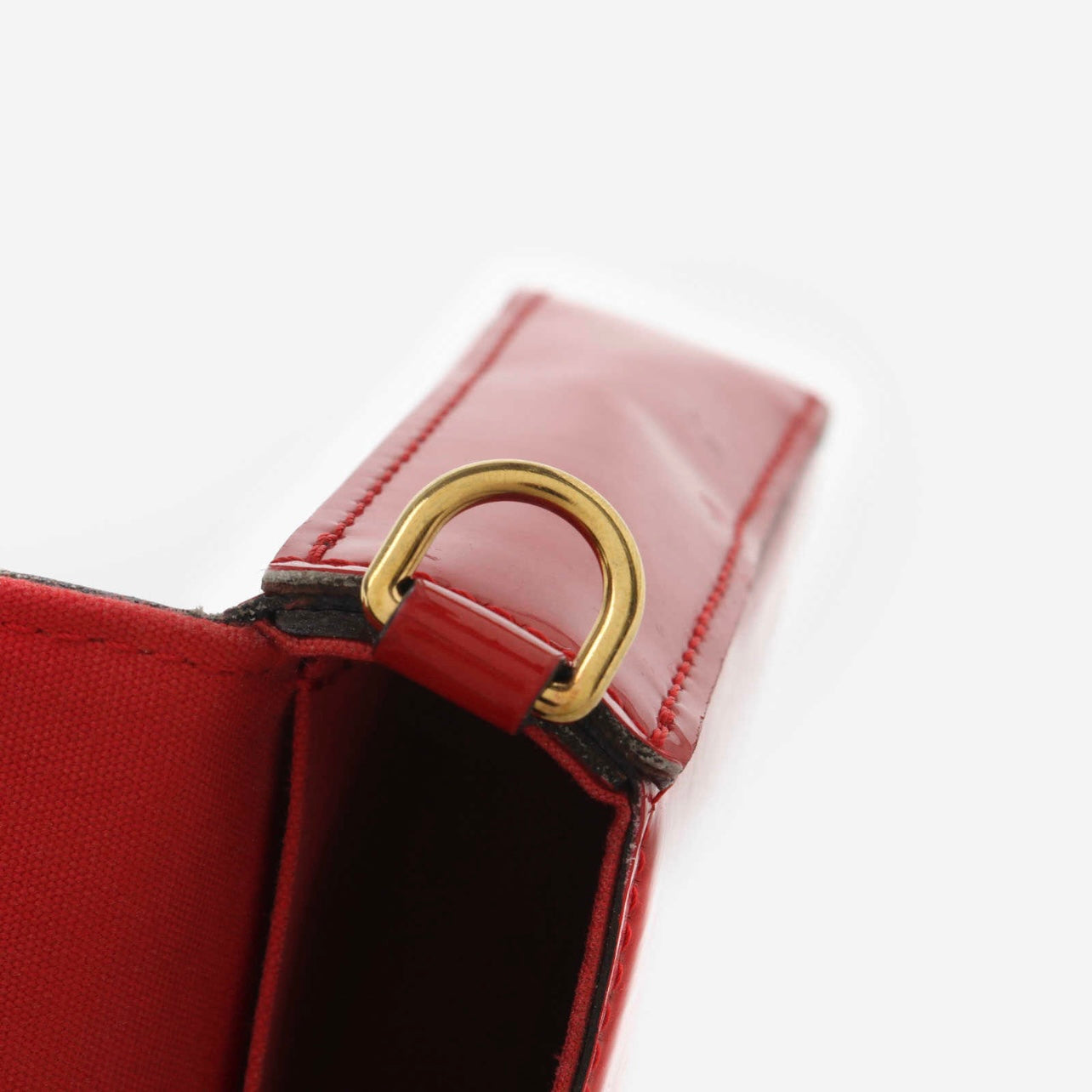 Louis Vuitton Vernis Felicie Pochette Chain Wallet Cherry