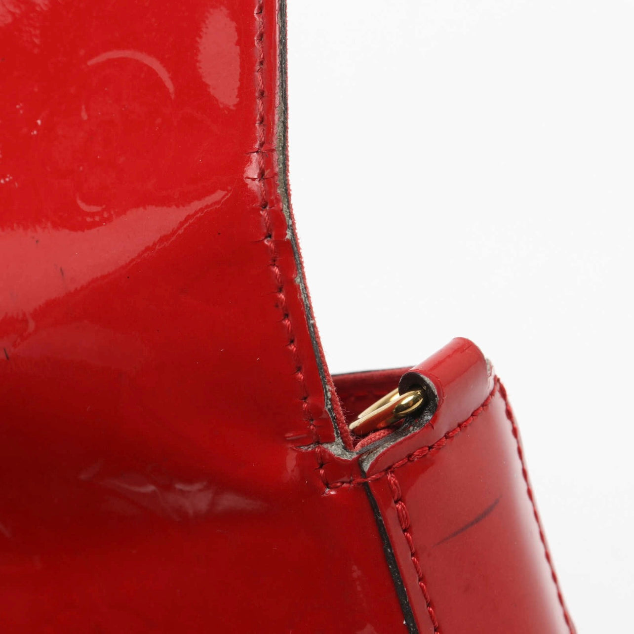 Louis Vuitton Vernis Felicie Pochette Chain Wallet Cherry